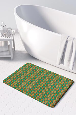 Monnhein  Mikrofiber Banyo Paspası, Kaymaz Taban, Makinede Yıkanabilir, Banyo Halısı (50x80)