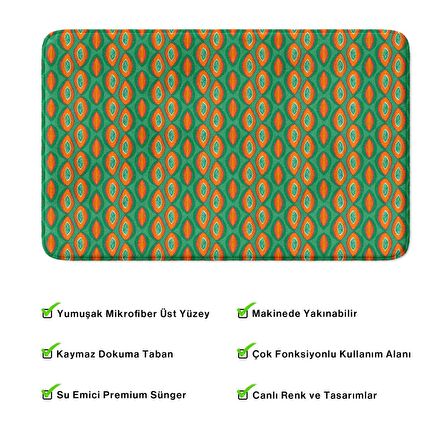 Monnhein  Mikrofiber Banyo Paspası, Kaymaz Taban, Makinede Yıkanabilir, Banyo Halısı (50x80)