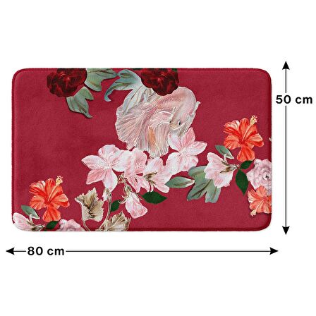 Monnhein  Mikrofiber Banyo Paspası, Kaymaz Taban, Makinede Yıkanabilir, Banyo Halısı (50x80)