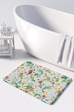 Monnhein  Mikrofiber Banyo Paspası, Kaymaz Taban, Makinede Yıkanabilir, Banyo Halısı (50x80)