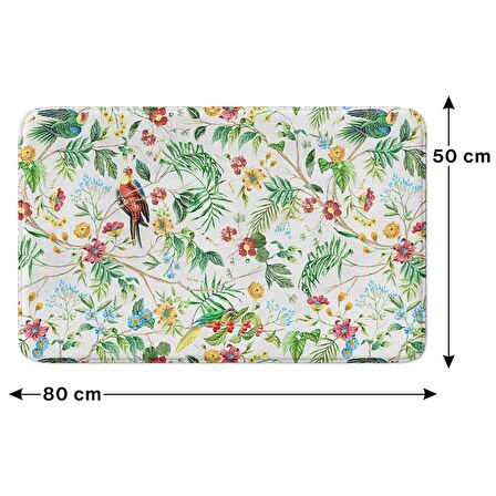 Monnhein  Mikrofiber Banyo Paspası, Kaymaz Taban, Makinede Yıkanabilir, Banyo Halısı (50x80)