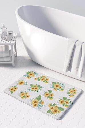 Monnhein  Mikrofiber Banyo Paspası, Kaymaz Taban, Makinede Yıkanabilir, Banyo Halısı (50x80)