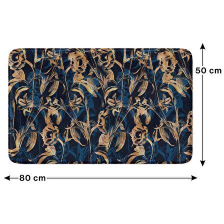 Monnhein  Mikrofiber Banyo Paspası, Kaymaz Taban, Makinede Yıkanabilir, Banyo Halısı (50x80)