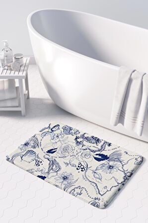 Monnhein 2'li Takım Banyo Paspası, Kaymaz Taban, Makinede Yıkanabilir, Banyo Halısı