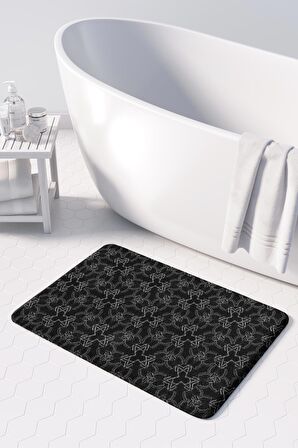 Monnhein  Mikrofiber Banyo Paspası, Kaymaz Taban, Makinede Yıkanabilir, Banyo Halısı