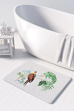 Monnhein 2'li Takım Banyo Paspası, Kaymaz Taban, Makinede Yıkanabilir, Banyo Halısı