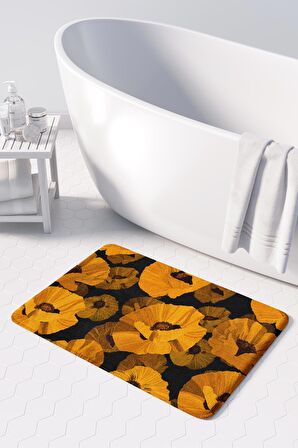 Monnhein 2'li Takım Banyo Paspası, Kaymaz Taban, Makinede Yıkanabilir, Banyo Halısı