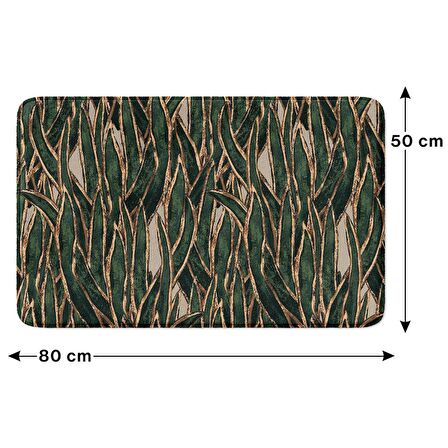 Monnhein  Mikrofiber Banyo Paspası, Kaymaz Taban, Makinede Yıkanabilir, Banyo Halısı (50x80)
