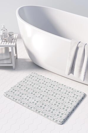 Monnhein  Mikrofiber Banyo Paspası, Kaymaz Taban, Makinede Yıkanabilir, Banyo Halısı