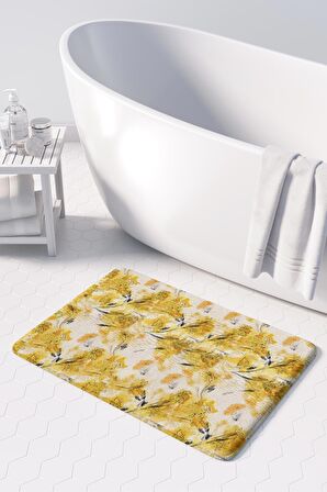 Monnhein 2'li Takım Banyo Paspası, Kaymaz Taban, Makinede Yıkanabilir, Banyo Halısı