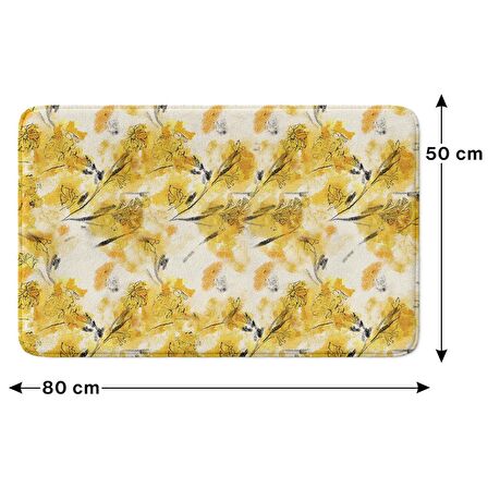 Monnhein  Mikrofiber Banyo Paspası, Kaymaz Taban, Makinede Yıkanabilir, Banyo Halısı (50x80)