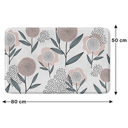 Monnhein  Mikrofiber Banyo Paspası, Kaymaz Taban, Makinede Yıkanabilir, Banyo Halısı (50x80)