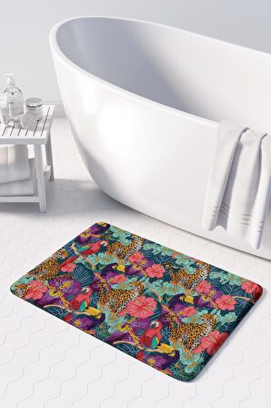 Monnhein  Mikrofiber Banyo Paspası, Kaymaz Taban, Makinede Yıkanabilir, Banyo Halısı (50x80)