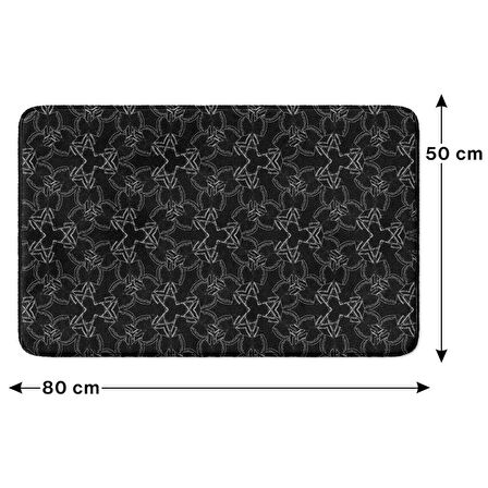 Monnhein  Mikrofiber Banyo Paspası, Kaymaz Taban, Makinede Yıkanabilir, Banyo Halısı (50x80)