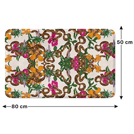 Monnhein  Mikrofiber Banyo Paspası, Kaymaz Taban, Makinede Yıkanabilir, Banyo Halısı (50x80)