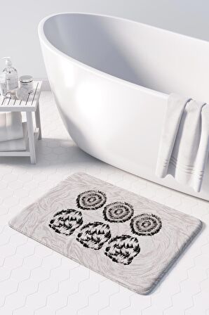 Monnhein  Mikrofiber Banyo Paspası, Kaymaz Taban, Makinede Yıkanabilir, Banyo Halısı (50x80)