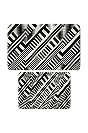 Monnhein 2'li Takım Banyo Paspası, Kaymaz Taban, Makinede Yıkanabilir, Banyo Halısı