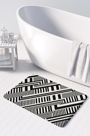 Monnhein 2'li Takım Banyo Paspası, Kaymaz Taban, Makinede Yıkanabilir, Banyo Halısı