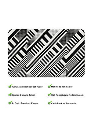 Monnhein 2'li Takım Banyo Paspası, Kaymaz Taban, Makinede Yıkanabilir, Banyo Halısı