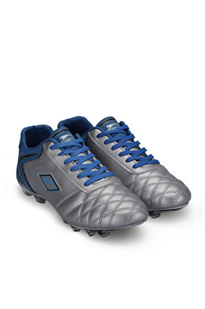Slazenger HUGO KR Erkek Çocuk Futbol Ayakkabı Gri / Mavi