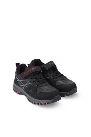 Slazenger NALA Erkek Çocuk Sneaker Ayakkabı Siyah / Kırmızı