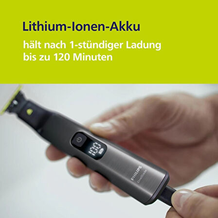 Philips OneBlade Pro 360 Face & Body – Elektrikli sakal kesici, tıraş makinesi ve vücut tıraş makinesi, 2 x 360 bıçak, 1 x 20 uzunluk ayarlı tarak, 1 x vücut kiti, 1 x şarj istasyonu, 1 x seyahat