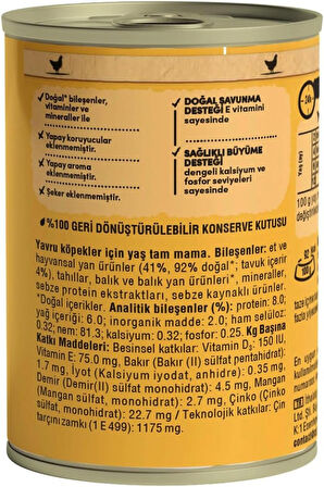 Pedigree tavuklu Yavru Köpek Konserve Yaş Mama 400 gr 24 Adet