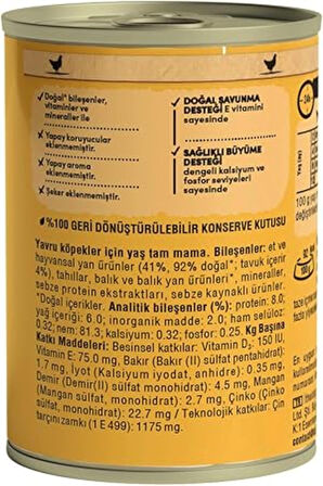 Pedigree tavuklu Yavru Köpek Konserve Yaş Mama 400 gr 24 Adet