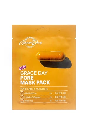 Grace Day Gözenek Bakımı İçin Vitamin ve AHA BHA PHA İçeren Kağıt Maske Grace Day Pore Mask Pack