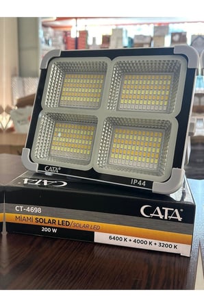 Cata Ct-4698 Miami Solar Led Projektör (Yeni Solar Panel Ve Pil Ömrü Güçlendirilmiş)