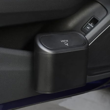 Araç Çöp Kovası Yaylı Kapaklı Sıvı Geçirmez Oto Çöp Kutusu Portatif Taşınabilir Otomobil Çöp Kutusu Tüm Araçlara Uyumlu