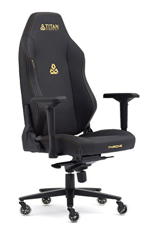 Titanseat Throne Leather Gold Oyuncu Koltuğu