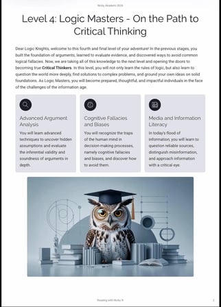 Logical Thinking 4: Logic Masters- On the Path to Critical Thinking.