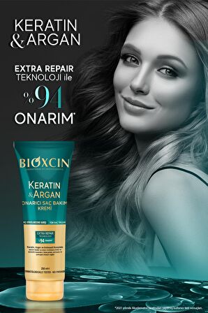 Bioxcin Keratin & Argan Onarıcı Şampuan 300ml + Bioxcin Kertin Argan Saç Bakım Kremi