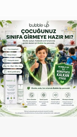 Bubble Up Probiyotik Destekli Kedi Köpek Yatak Minder ve Kafes Spreyi 50 ml