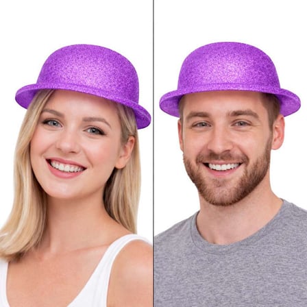 Glitter Simli Melon Şapka 9?lu Set - 9 Renk Parti ve Kostüm Şapkası