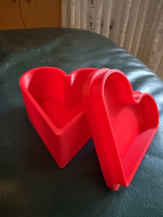 3D Baskı Kalp Şeklinde Kapaklı Hediye Kutusu Dekoratif Takı Yüzük Saklama Kutusu Sevgililer Günü 10x