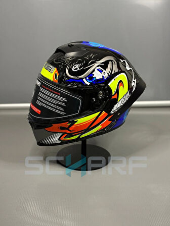 WOSEN Ws-202 Güneş Vizörlü Çene Açılır Kask B1 (Şeffaf Vizörlü)