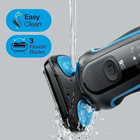 Braun Yeni Seri 5 B1200S AutoSense EasyClean EasyClick Islak ve Kuru Tıraş Makinesi