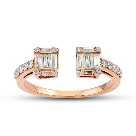 0.48 Ct Baget Pırlanta Yüzük B13