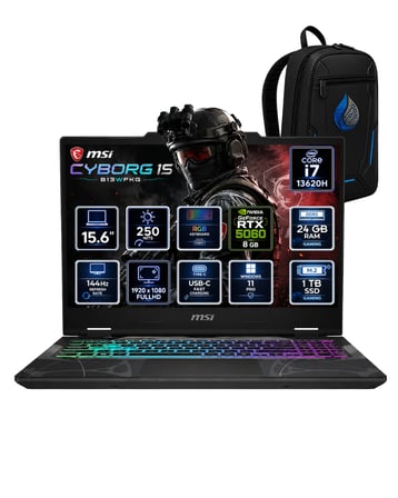 MSI Cyborg 15 Intel Core i7-13620H 24 GB DDR5 1 TB SSD RTX 5060 8 GB 15.6'' FHD IPS 144Hz Windows 11 Pro Oyuncu Dizüstü Bilgisayar B13WFKG-494XTRRNP06