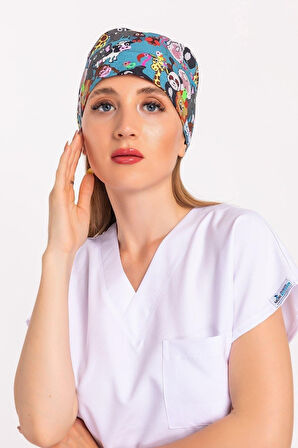 Master Likra Hayvanat Bahçesi Desenli Doktor Hemşire Hastane Cerrahi Bone