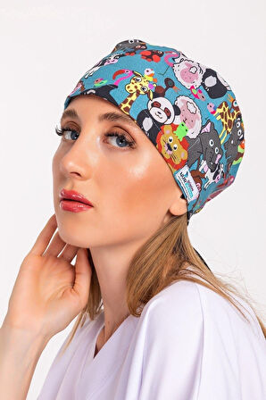 Master Likra Hayvanat Bahçesi Desenli Doktor Hemşire Hastane Cerrahi Bone