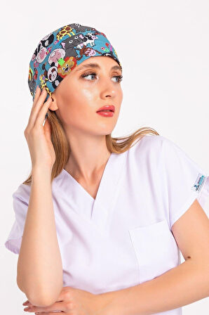 Master Likra Hayvanat Bahçesi Desenli Doktor Hemşire Hastane Cerrahi Bone