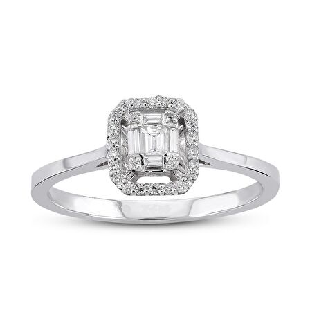 0.15 Ct Baget Pırlanta Yüzük B15