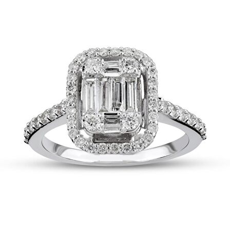 0.72 Ct Baget Pırlanta Yüzük B17