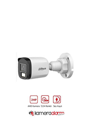 B1a21-u-ıl-a Dahili Mikrofonlu 2mp 3.6mm 30 Metre Gece Renkli Görüşlü 2mp Ahd Bullet Kamera