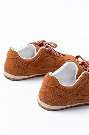 RS-01 Taba Süet İnce Taban Günlük Spor Ayakkabı