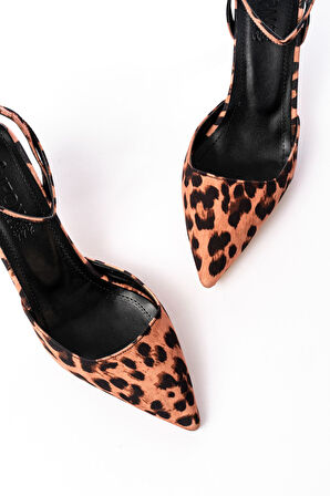 ST-004 Leopar Günlük 7 cm Topuklu Kadın Ayakkabı