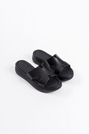 Borlina Siyah Hakiki Deri Terlik